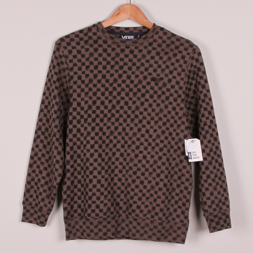Vans Checker Print Crew Neck Sweatshirt